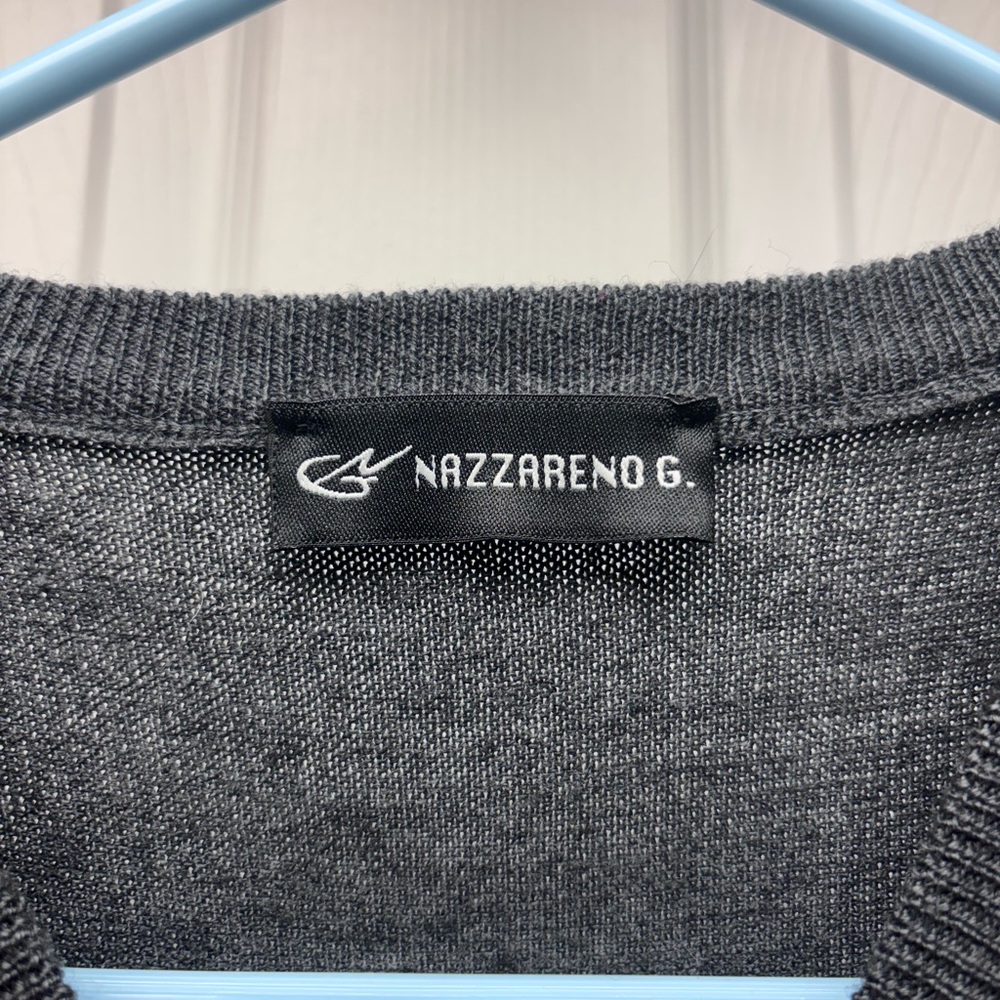 Nazzareno G. Italian Merino Wool Blend Sweater Vest | Men’s M - Picture 2 of 5